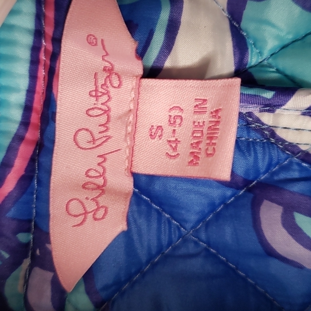Lilly Pulitzer Bay Blue Lucy Quilted Vest - Picture 7 of 8
